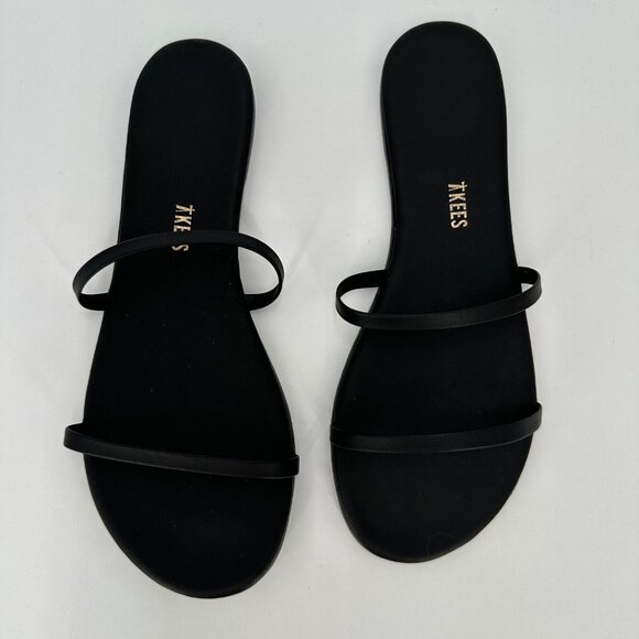 TKEES Women's Gemma Double Strap Sandals in Sable (Black) Slide-On sz 11 EU 42 - Picture 9 of 14